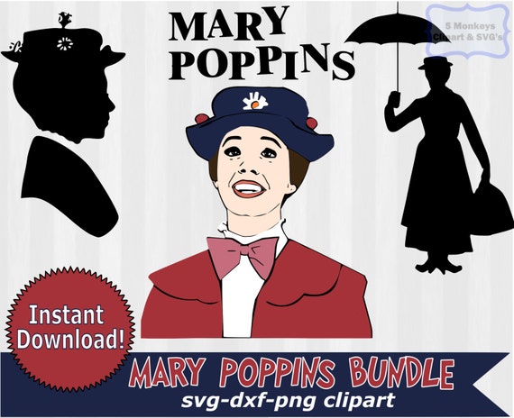 Download Mary Poppins svg Mary Poppins Clipart digital by 5StarClipart