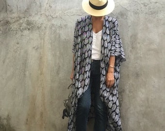 Kimono,Cardigan,comfy,Beach cover up,Bohemian,fasetival,Black kimono,Oversized kimono, Summer boho jacket , Boho kimono