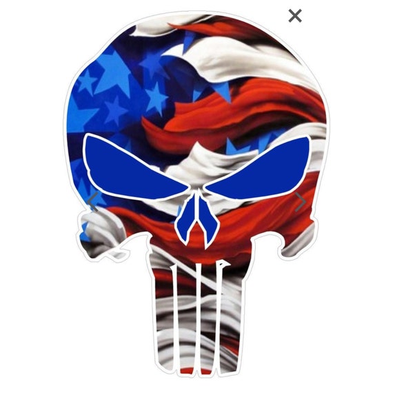 Punisher Skull American Flag Vinyl Decal/ By Personalizeyourride