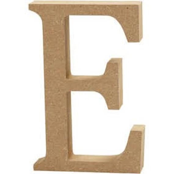 Wooden Alphabet Letter E 13cm free standing MDF Letters