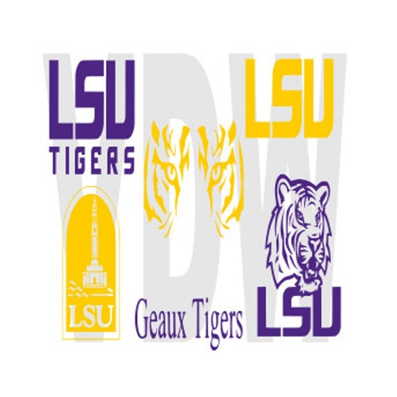 Download LSU Tigers Cutting Files Silhouette SVG DXF by ...