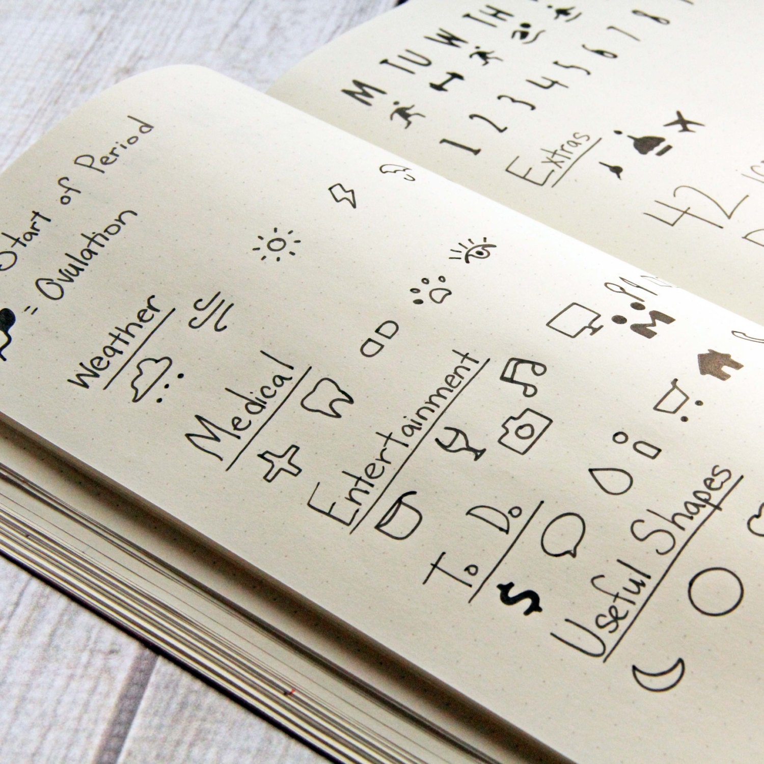 calendar icons stencil bullet point journal key symbols calendar stencil