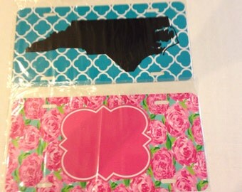 Lilly Pulitzer Personalized License Plate, Monogram car tag, Personalized car tag, Front license plate, Choose your design