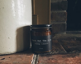 Smokey Tobacco Beeswax Candle