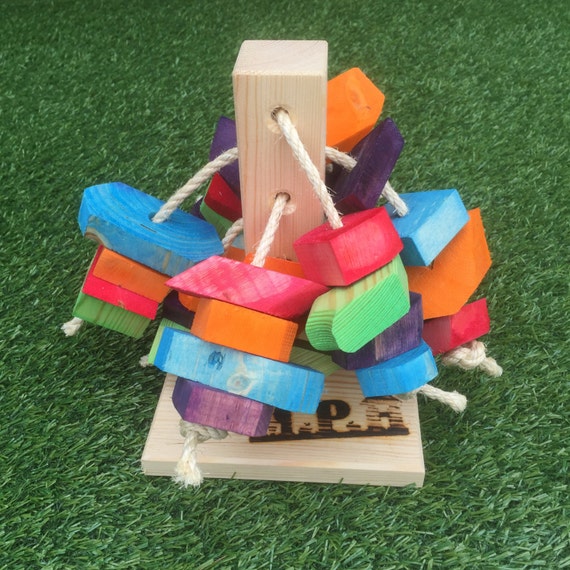 Items similar to Wooden rabbit toy, chew toy, rabbit tree on Etsy