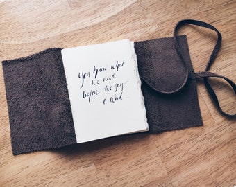 Handbound Leather Journal-Thin
