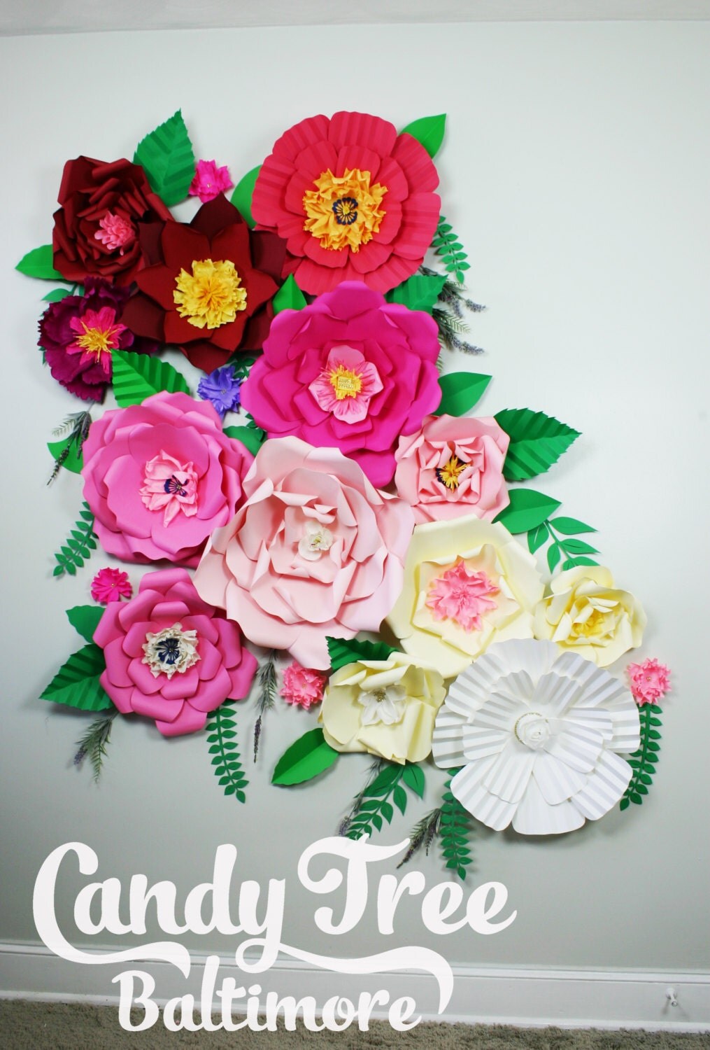 Paper Flower Backdrop / Giant Paper Flowers Wall / Paper