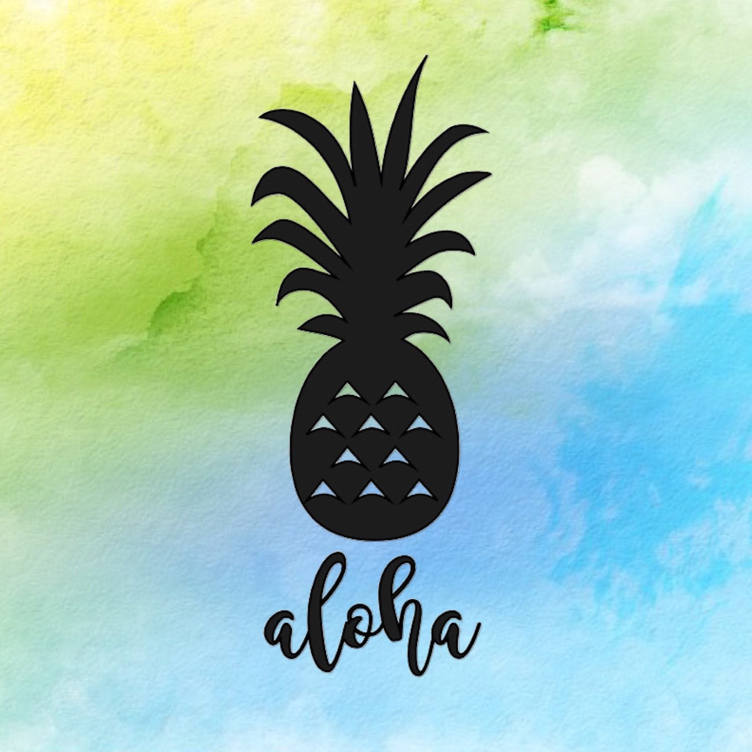 Aloha Pineapple Sticker Hawaii Smartphone Sticker Pineapple Sticker