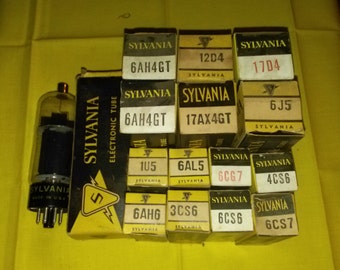Lot of 15 Sylvania TV and Radio Tubes