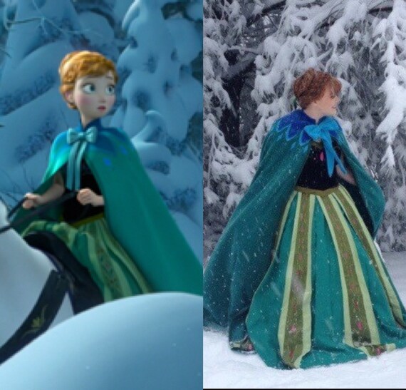 Frozen Anna Coronation Green Cloak Cape