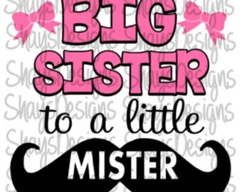 Items similar to Big Sister to a Little Mister Tote Bag on Etsy