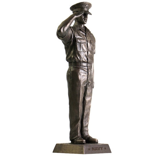 Navy Chief Petty Officer Statue 12 Inch Height Bronze Cold
