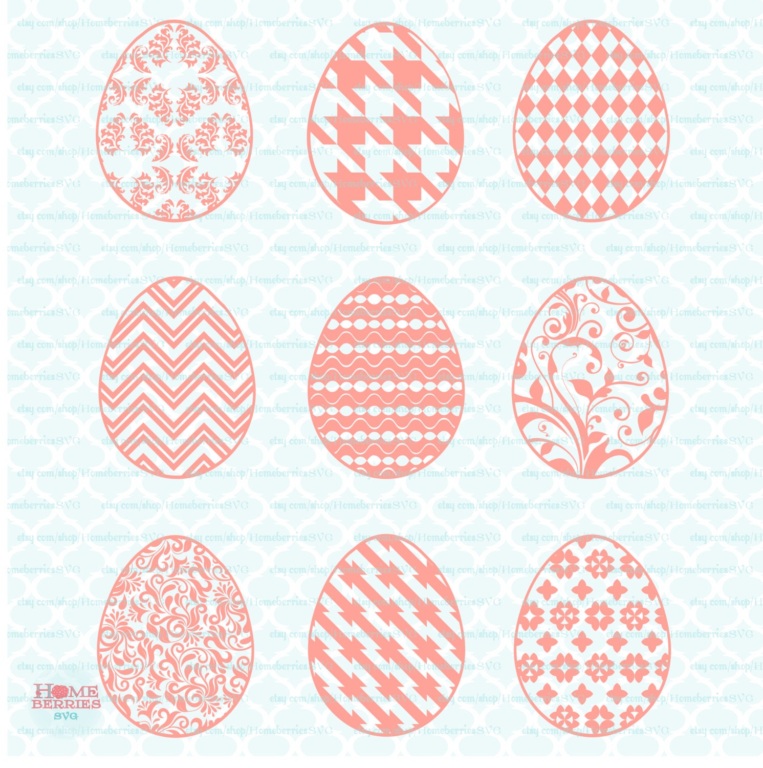 Download Easter svg Patterned Easter Egg designs SVG DXF & EPS