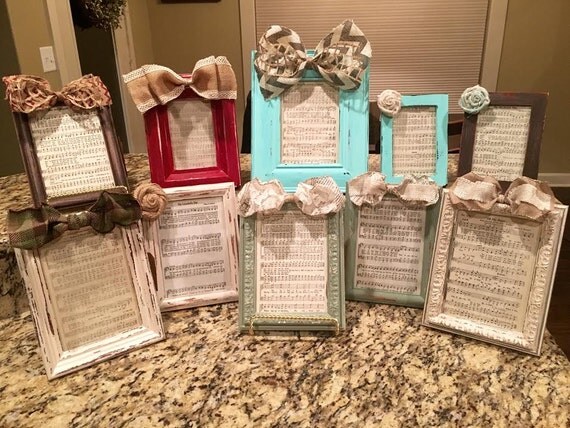 Hymnal Frame Framed Hymn Hymnal Craft by HartsfieldCraftCo