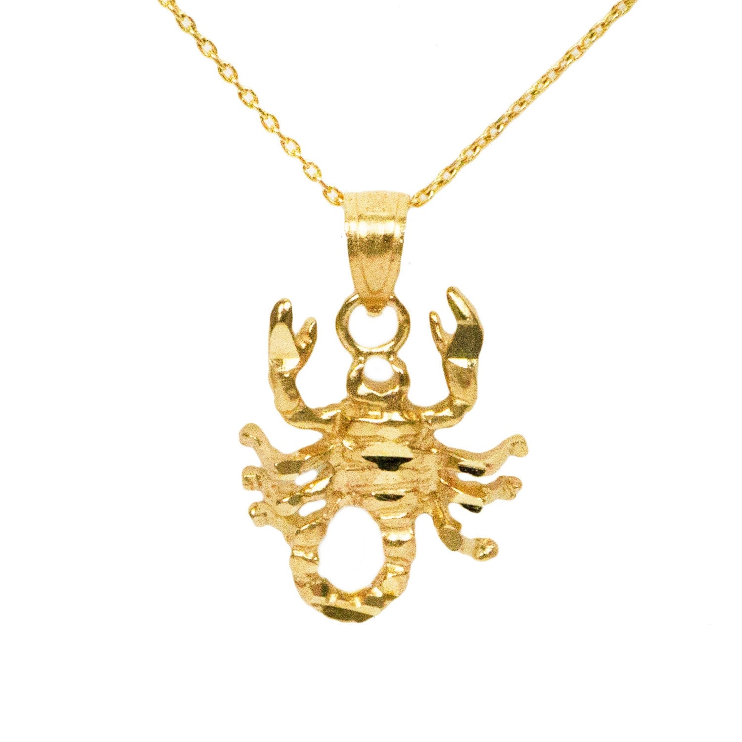 10k Yellow Gold Scorpion Necklace