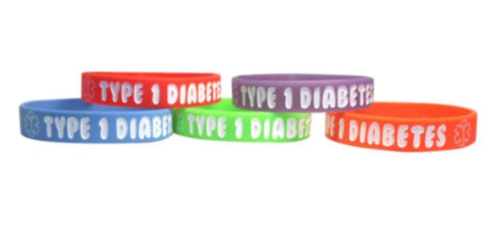 Kid's Diabetes Bracelets Type 1 Medical ID Silicone Alert
