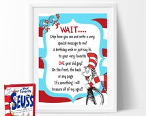 Popular items for dr seuss party sign on Etsy