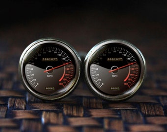 Speedometer Cufflinks, Car Speedometer Cuff Links, Trending Cufflinks, Fun Gifts For Men Race Car, Car Cufflinks, car lover gift