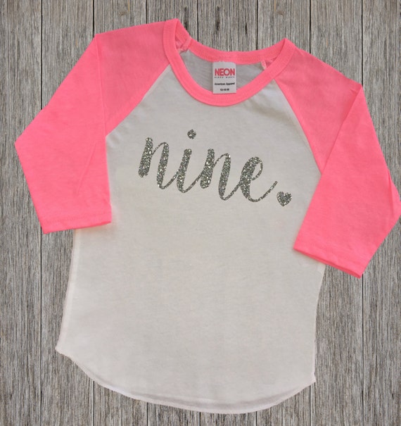 Nine Year Old Birthday Shirt Ninth Birthday by RusticPeachDesigns