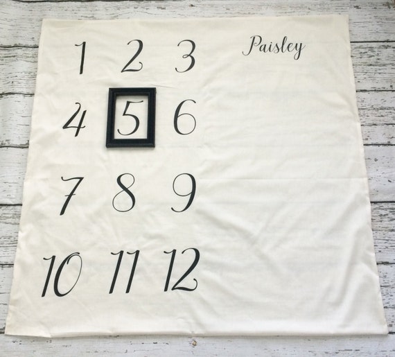 Baby Month Blanket // Baby Monthly Picture Prop // Baby Months