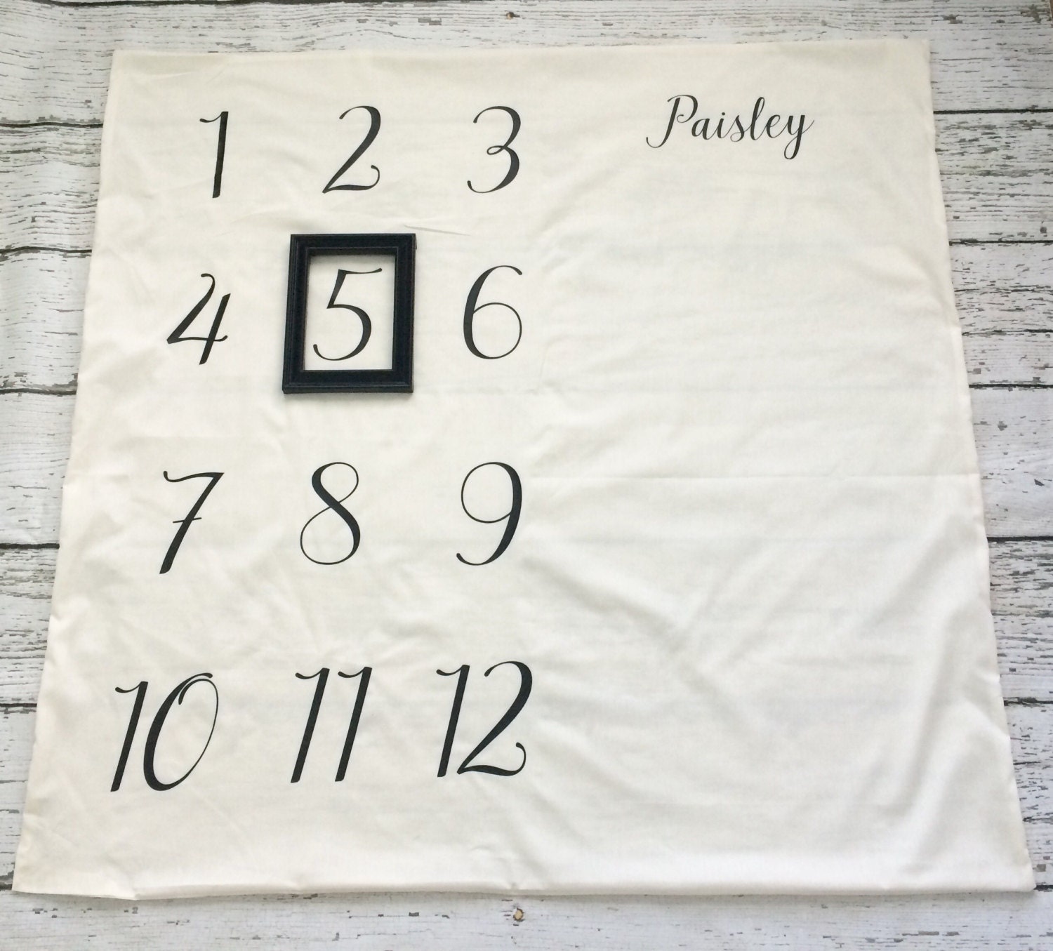 Mud Pie® Monthly Milestone Blanket in White - buybuy BABY