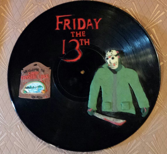 Carved Friday The 13th Vinyl Record With By Artsyunlimited On Etsy