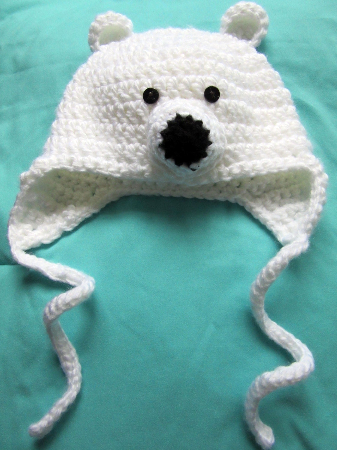 Crochet Polar Bear Hat toddler gift crochet hats by