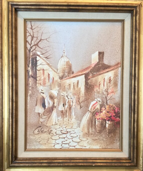 Original Boris Chezar Oil/Sand Painting on by KingswayCollectibles
