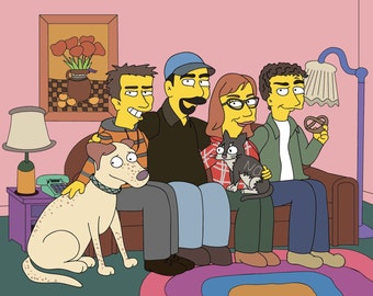 Family Portrait - Family Print -10th anniversary gift for him.15th anniversary. 20th.25th.11th.12th.13th.14th.16th.17th.18th.19th.20th.21th