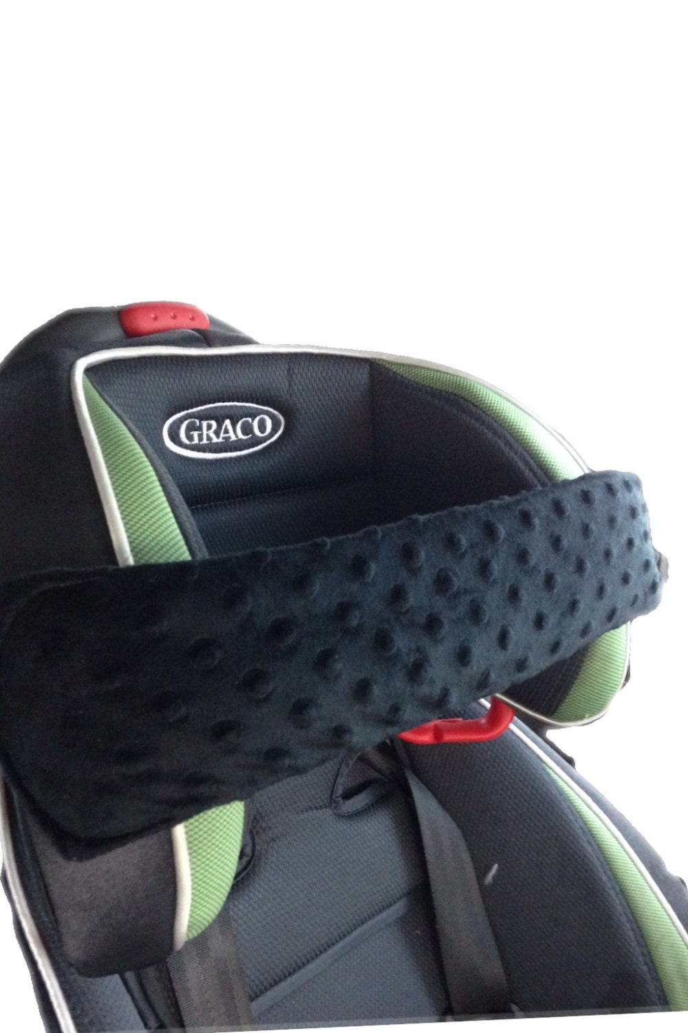 NoNods Child car seat head pillow band Reversible colors