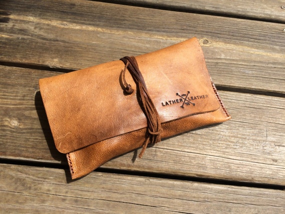 leather roll up dopp kit