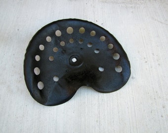 Universal Black Padded Pan Tractor Seat - Steel & Vinyl, 3 Holes, 2 Bolt - Replaces 469-200001