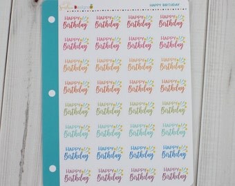 Happy Birthday Planner Stickers