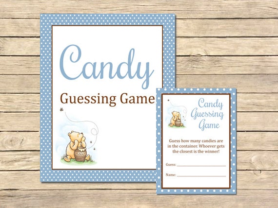 Winnie the Pooh Candy Guessing Game Printable by simplypstationery