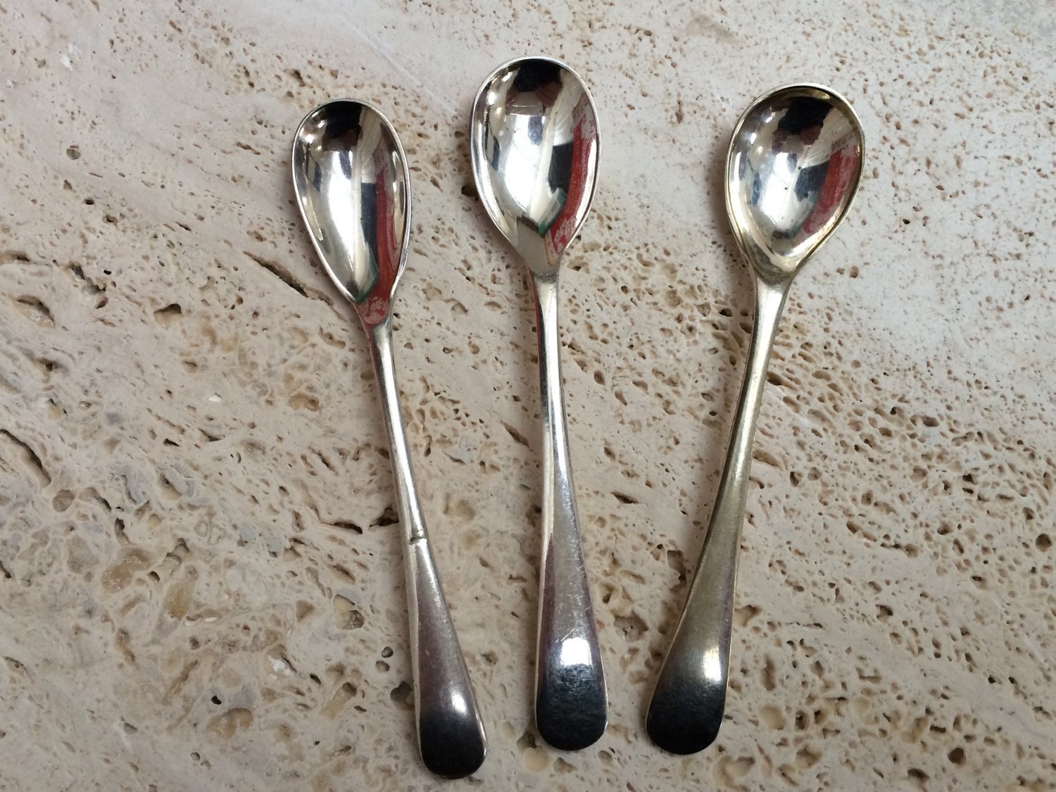 3 Vintage EPNS Salt Spoons