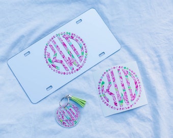 Preppy Pattern | 16th Birthday Bundle Lilly Pulitzer Inspired | 16th Birthday Gift | New Driver Kit | Car Accessories | Stocking Stuffers