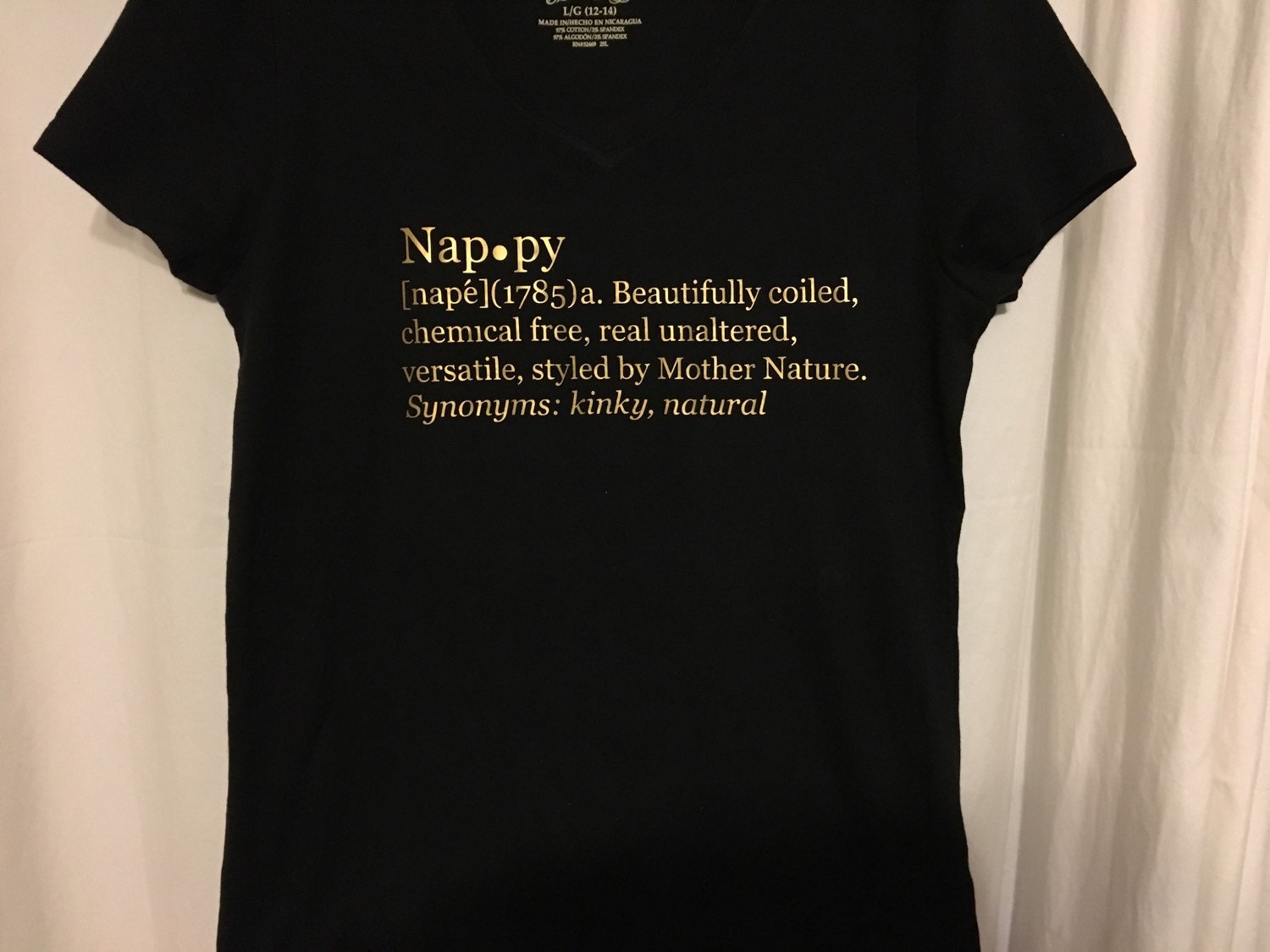 Nappy definition tshirt by VinylsbySam on Etsy