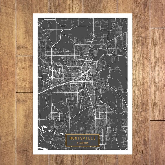 HUNTSVILLE Alabama City Map Huntsville Alabama by JackTravelMap