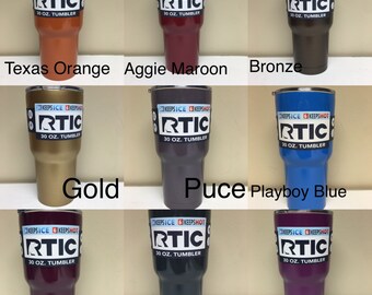 New Colors Powder Coated RTIC Tumbler 30oz Yeti,Orca,Ozarka,SIC