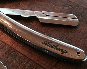 Personalized Straight Razor. Shaving. Personalized Groomsmen Gift. Groomsmen Gifts. Groomsmen Gift. Birthday Gift For Him. Gifts For Men.