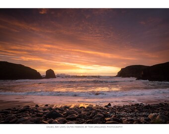 Sunset over Dalbeg Bay, Lewis, Outer Hebrides