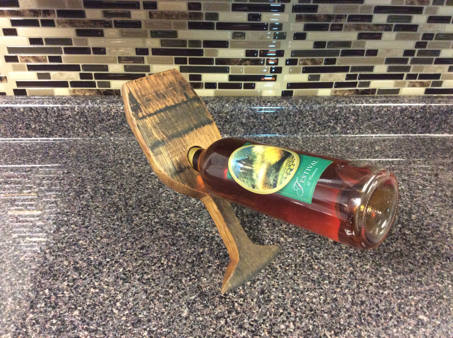 Floating Wine Glass Bottle Holder