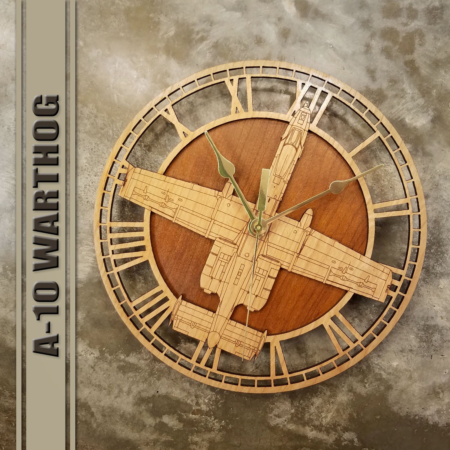 A10 Warthog Wooden Wall Clock United States Air Force