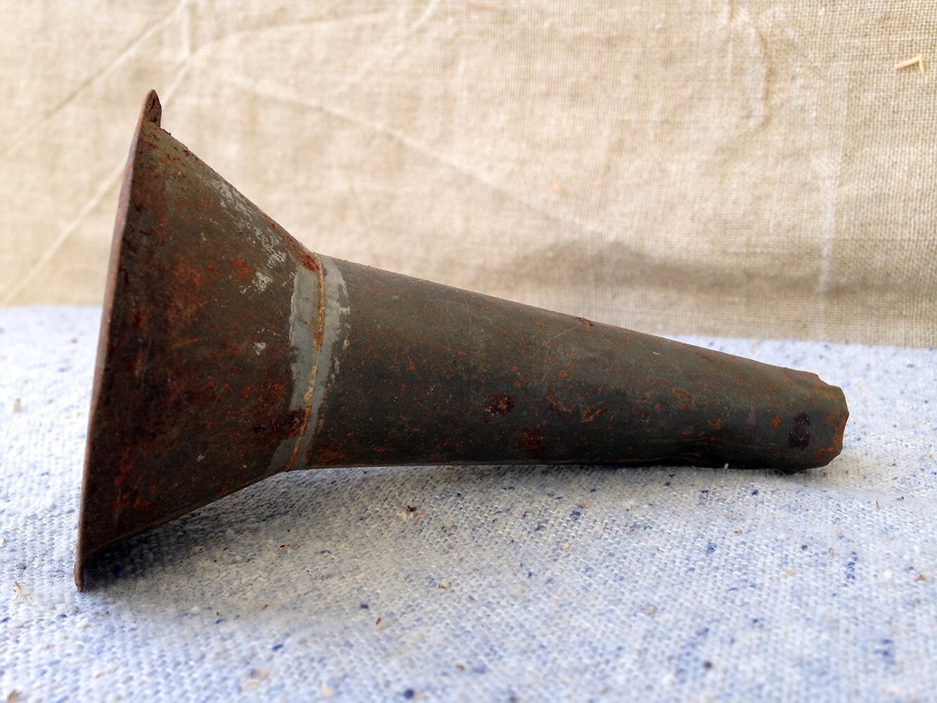 ON SALE Vintage metal funnel Antique tin funnel Small liquid