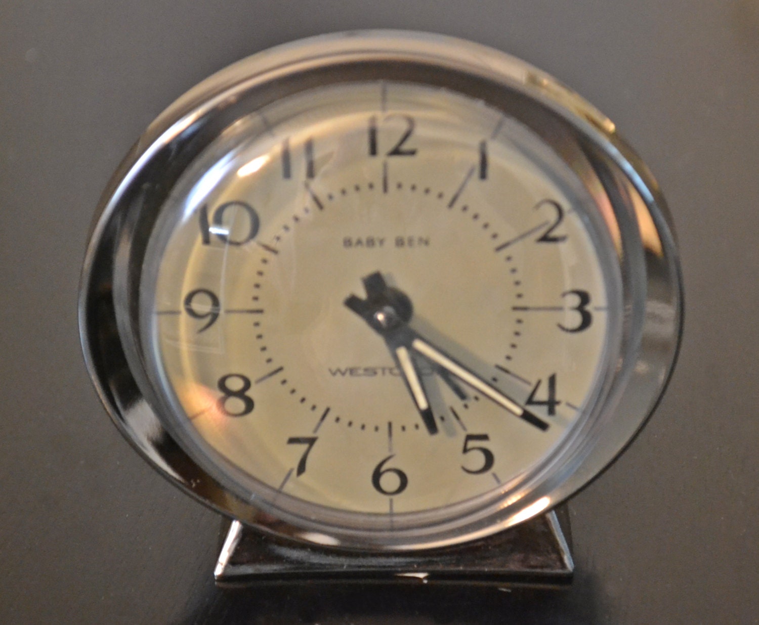 Westclox Baby Ben Wind Up Alarm Clock Light Grey