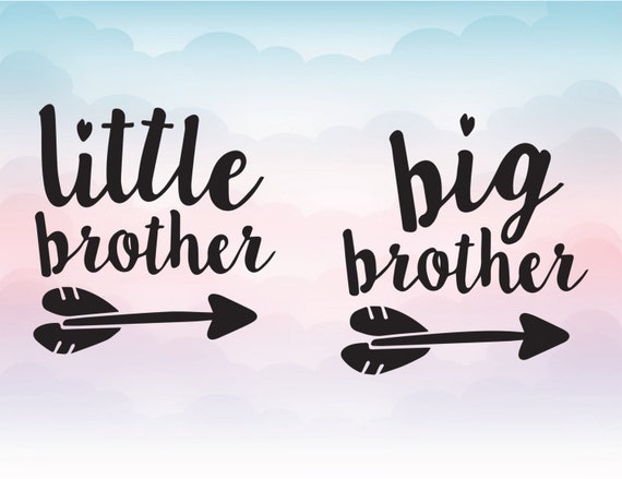 Download Big brother Little Brother Heart Arrow Iron On Vinyl Decal