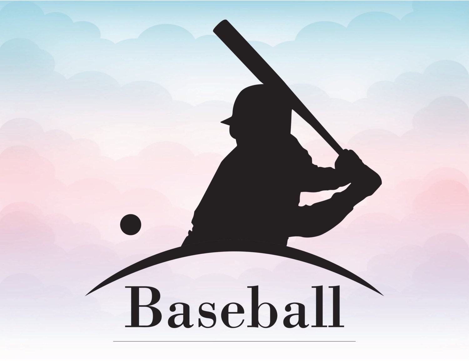 Download Baseball player SVG Baseball vector design for silhouette