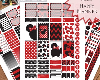 Minnie Mouse, Planner Stickers Printable, HAPPY PLANNER STICKERS, Monthly/Weekly Kit, Printable Sampler, Happy planner Kit, Instant download