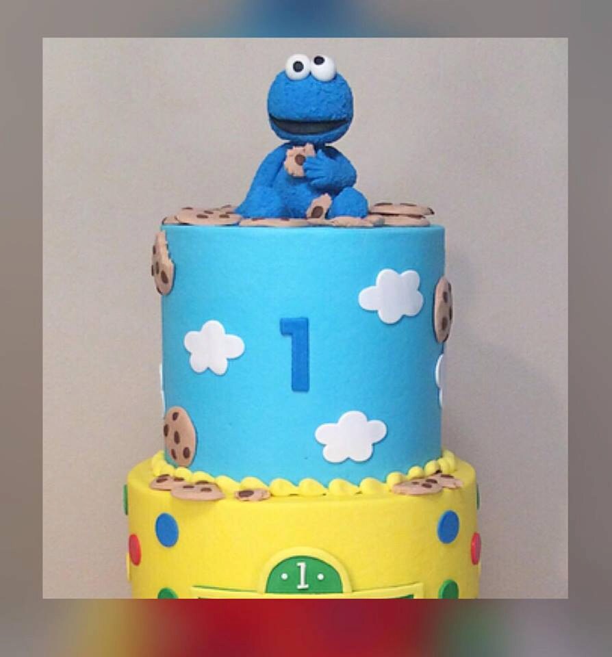 Cookie Monster Cake Topper by ilovehoneybeecakes on Etsy