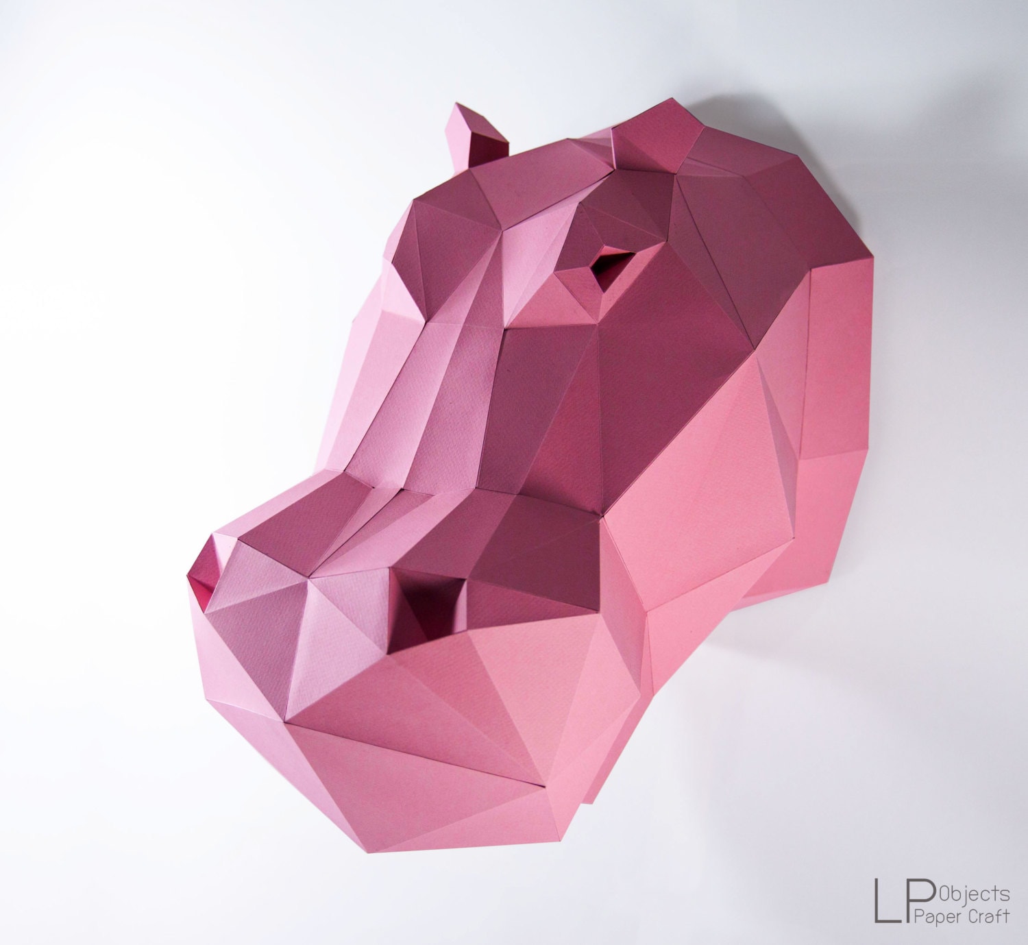 Hippo HeadHippo paper Hippo lowpoly Paper Trophy